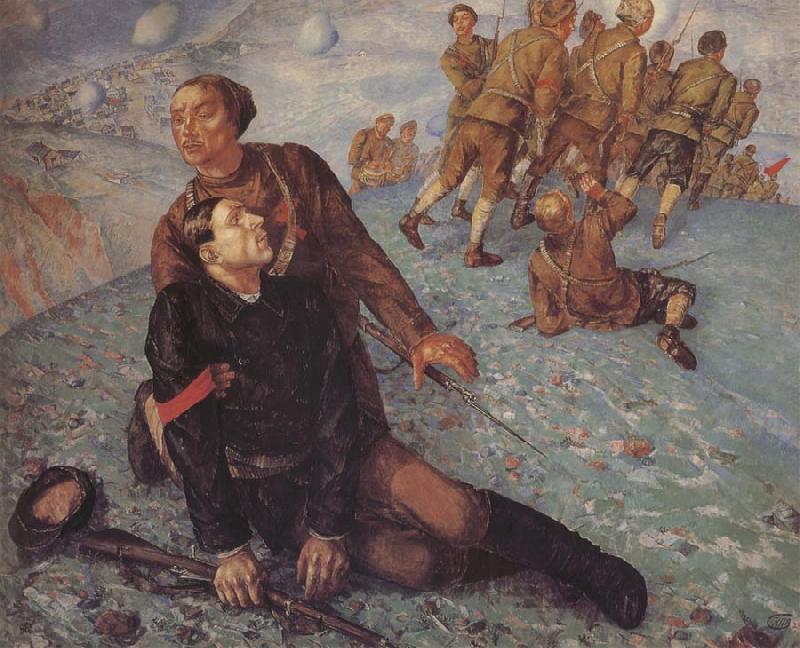 Kuzma Petrov-Vodkin Death of the Commissar oil painting picture
